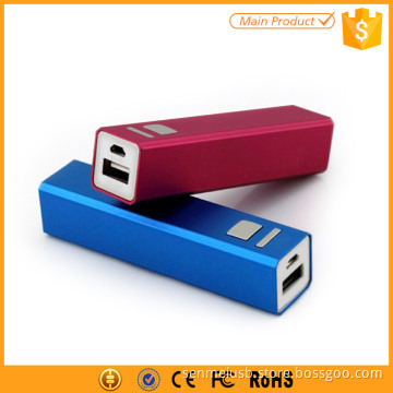 Aluminum Square Tube Powerbanks Portable Power Bank 2600mAh
